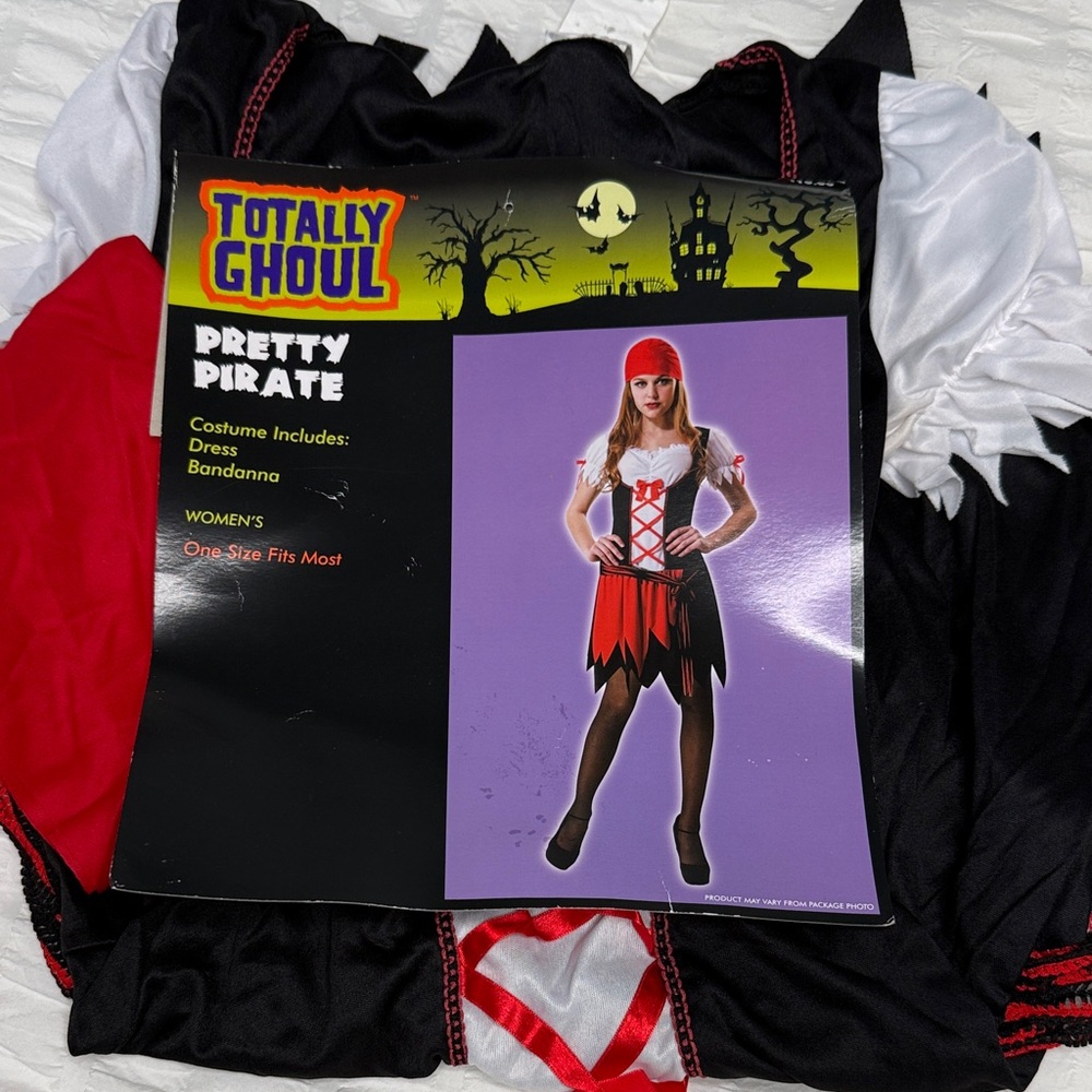 Pretty Pirate Costume for Women’s Black, Red, White